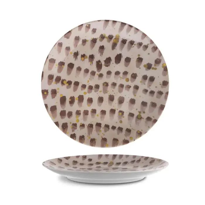 Тарілка G.Benedikt Isabelle кругла 24 см Brown Brush (ISC2124-K0016)