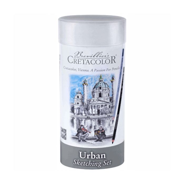 Художественный набор Cretacolor URBAN SKETCHING 24 предмета, металлический пенал (9014400301989)