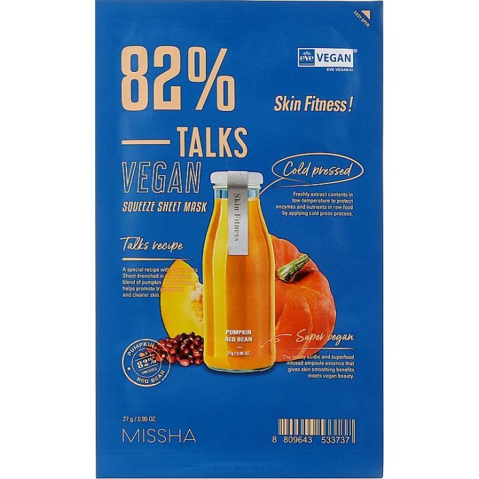 Маска для лица Missha Talks Vegan Squeeze Sheet Mask Skin Fitness 27 г (8809643533737)