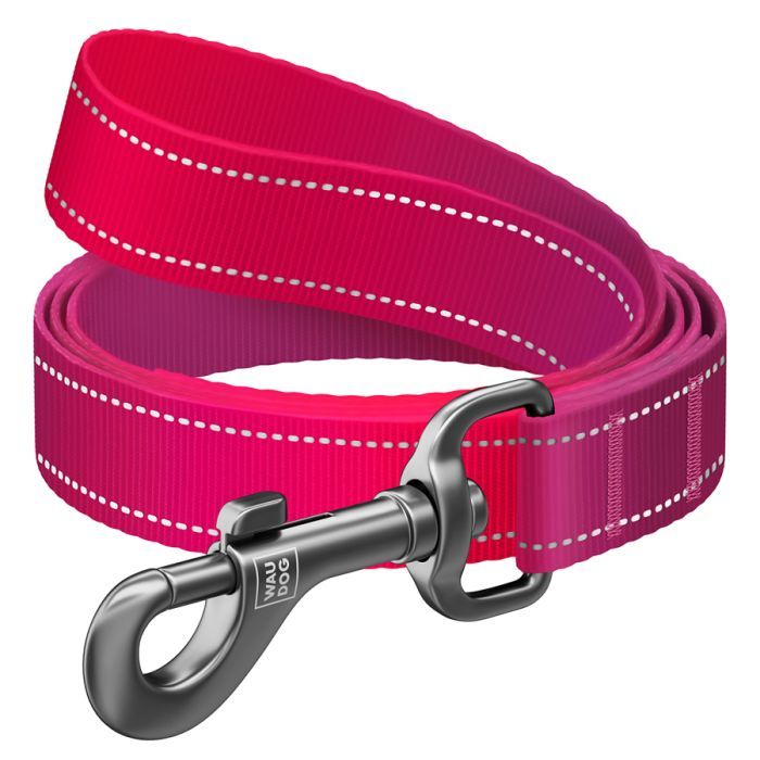Поводок для собак WAUDOG Nylon Mono, светоотражающий M оранжевый (52184) изображение 2