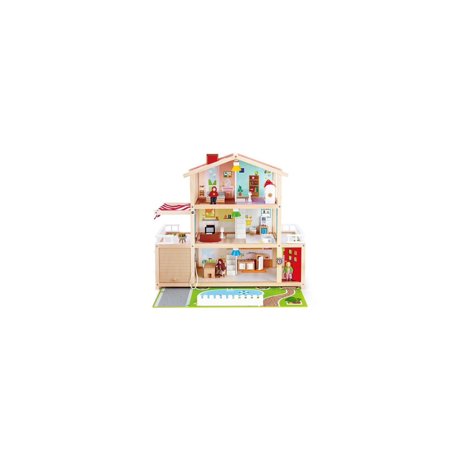 Игровой набор Hape Кукольный дом Особняк с мебелью деревянный (E3405) изображение 2