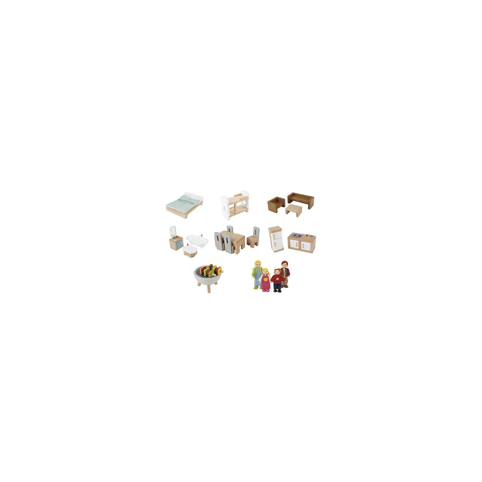 Игровой набор Hape Кукольный дом Особняк с мебелью деревянный (E3405) изображение 3