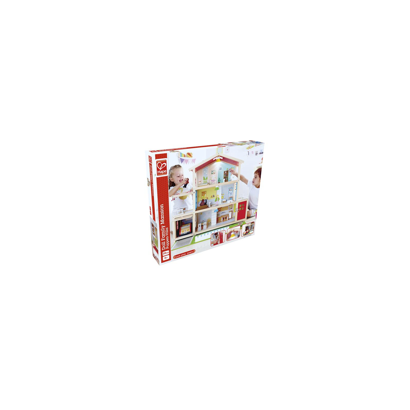 Игровой набор Hape Кукольный дом Особняк с мебелью деревянный (E3405) изображение 6