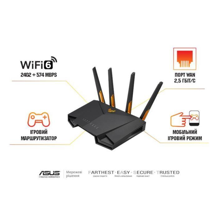 Маршрутизатор ASUS TUF-AX3000 (90IG0790-MU9B00) изображение 7