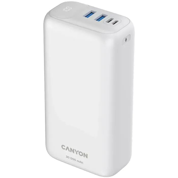 Батарея универсальная Canyon PB-301 30000mAh PD/20W, QC/3.0 (CNE-CPB301B) изображение 2