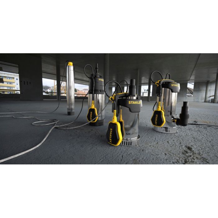 Дренажный насос Stanley 1.1 кВт, для чистой и грязной воды, 1650 л/ч (SXUP1100XDE) изображение 3