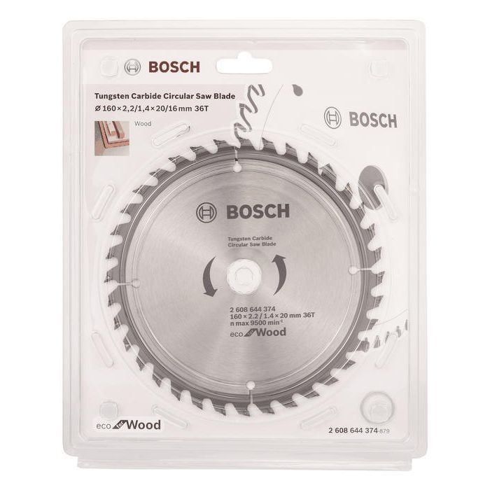 Диск пильний Bosch Eco for Wood 160x2.2x20-36T (2.608.644.374) зображення 2