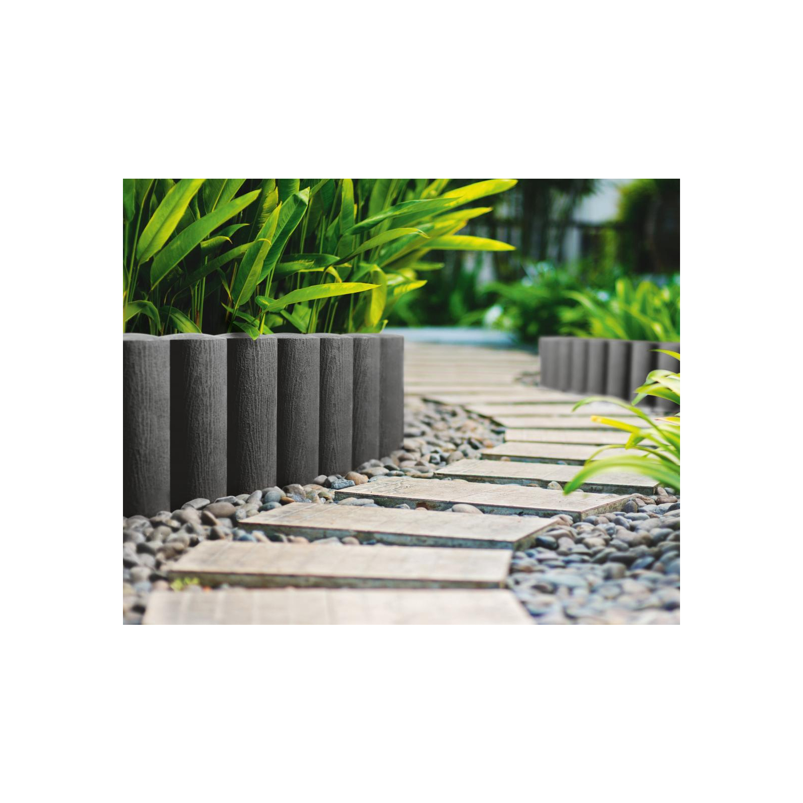 Садовое ограждение Cellfast газонная, 4 STANDARD, 10 секций по 235 мм, 2.3м, серая (34-044) изображение 2