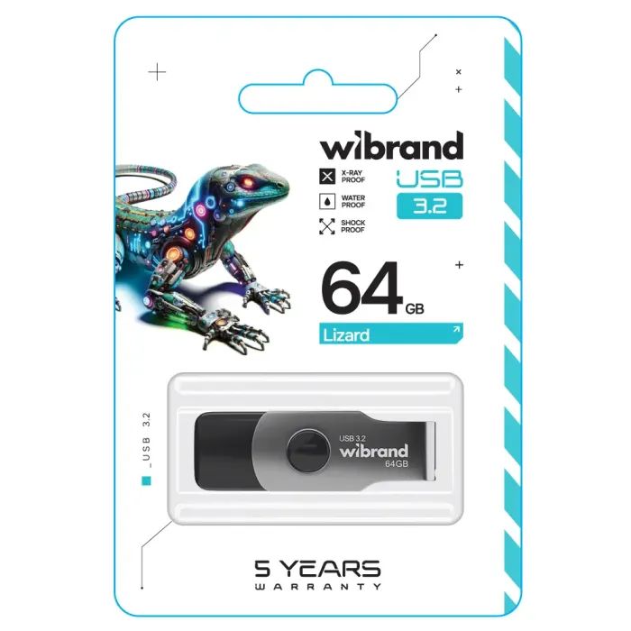 USB флеш накопитель Wibrand 512GB Lizard Black USB 3.2 (WI3.2/LI512P9B) изображение 3