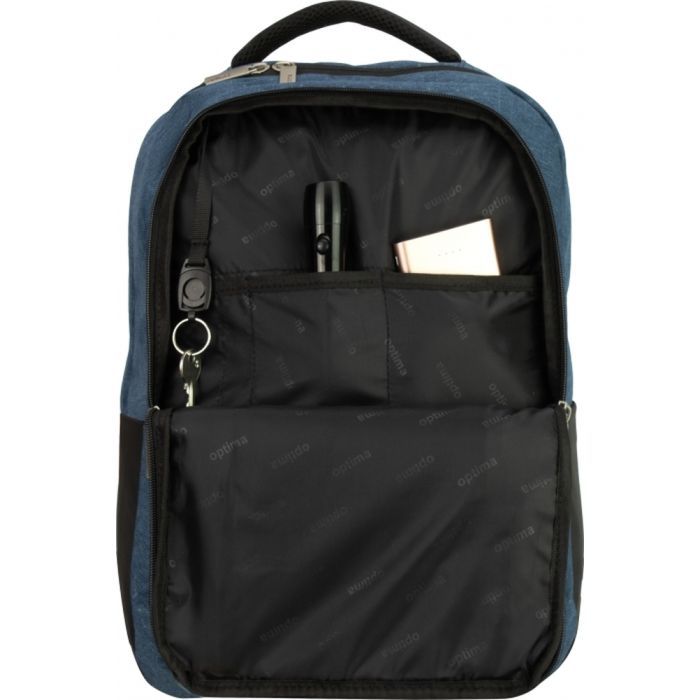 Рюкзак школьный Optima 17" Classic унисекс Синий (O96909-02) изображение 4