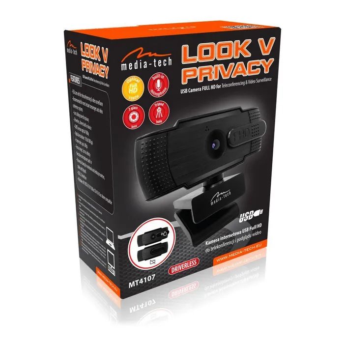 Веб-камера Media-Tech Look V Privacy Full HD Black (MT4107) изображение 4