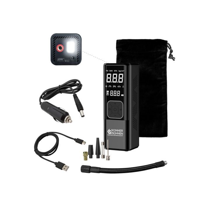 Автомобільний компресор Konner&Sohnen акумуляторний KS P20, 120Вт, 6000мАг, 150psi, 23л/хв, 0.9кг (KSP20) зображення 2