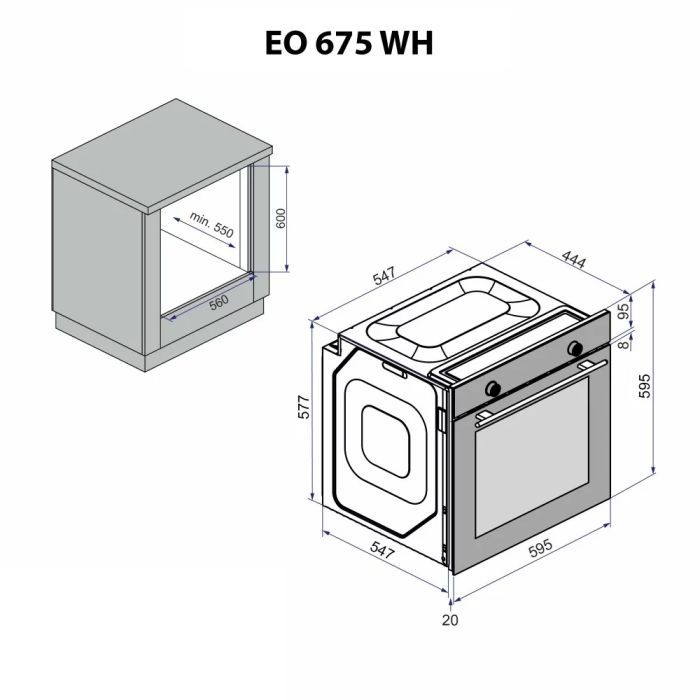 Духовой шкаф Minola EO 675 WH изображение 12