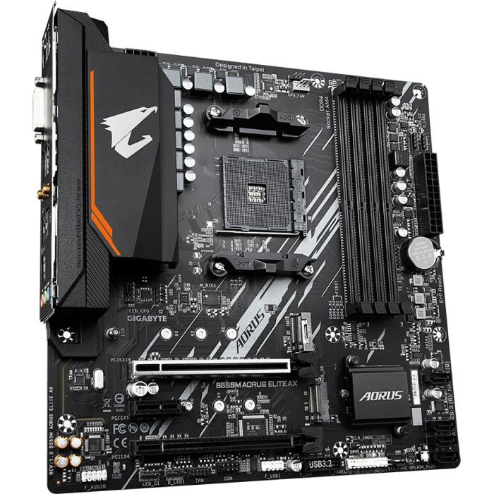 Материнська плата GIGABYTE B550M AORUS ELITE AX зображення 2