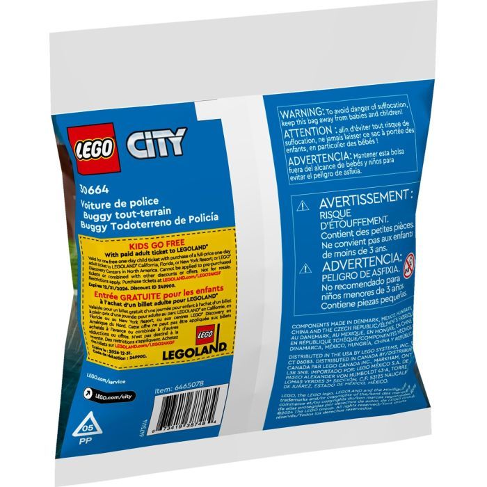 Конструктор LEGO City Поліцейський багі для бездоріжжя (30664) зображення 3