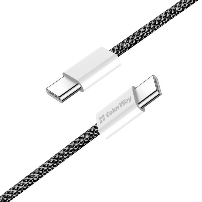 Дата кабель USB-C to USB-C 1.0m 60W 3.0А black ColorWay (CW-CBPDCC061-BK) зображення 4