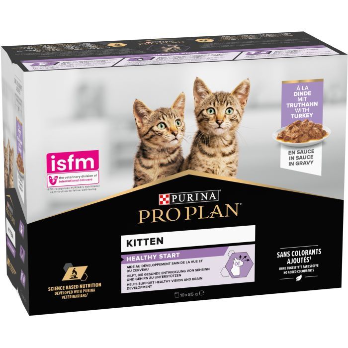 Влажный корм для кошек Purina Pro Plan Kitten Healthy Start Для котят С индейкой 10 х 85 г (7613034767646) изображение 4