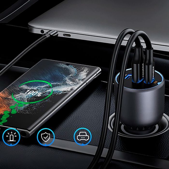 Зарядное устройство Ugreen 3xUSB 130W (2xUSB-C+USB-A) QC3.0 (EC705) (35025) изображение 3