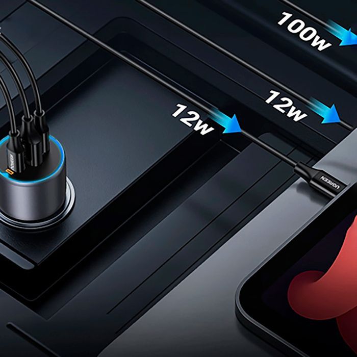 Зарядное устройство Ugreen 3xUSB 130W (2xUSB-C+USB-A) QC3.0 (EC705) (35025) изображение 5