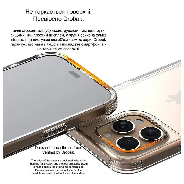 Чехол для мобильного телефона Drobak Acrylic Case with Airbag для Apple iPhone 15 (949405) изображение 6