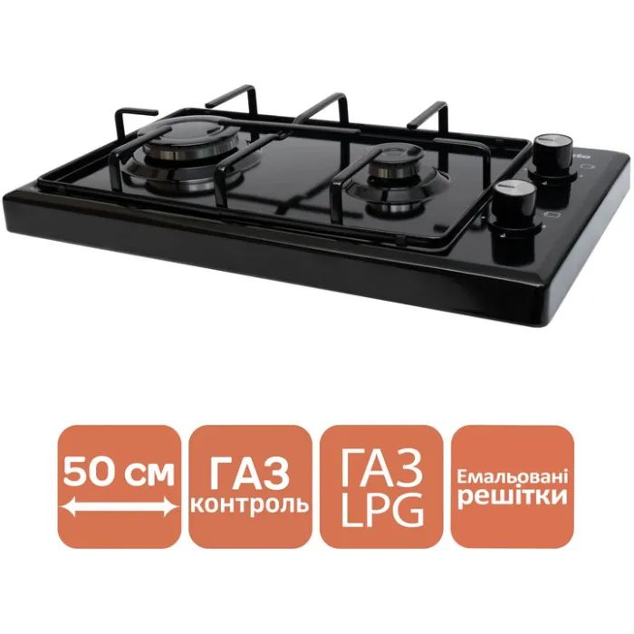 Настільна плита Ventolux HGT 620 ES (BK) зображення 3