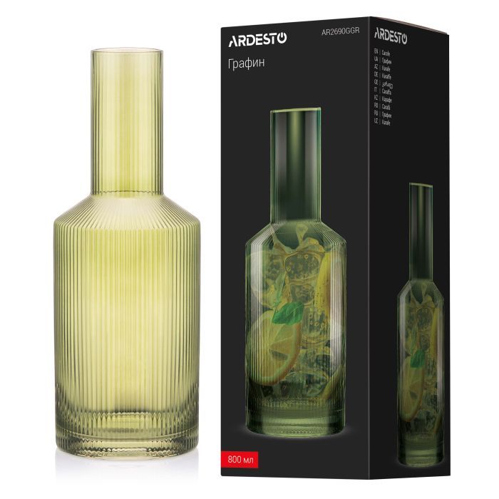 Карафа Ardesto 800мл, боросилікатне скло, сірий (AR2690GP) зображення 7