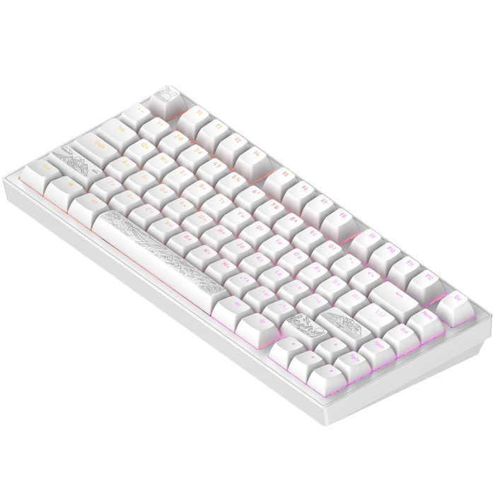 Клавіатура Dark Project ALU81 Terra Nostra PBT RGB Mech G3MS Moonstone White (DPKB_NOSTRA_81_ANSI_WHITE_UA) зображення 3