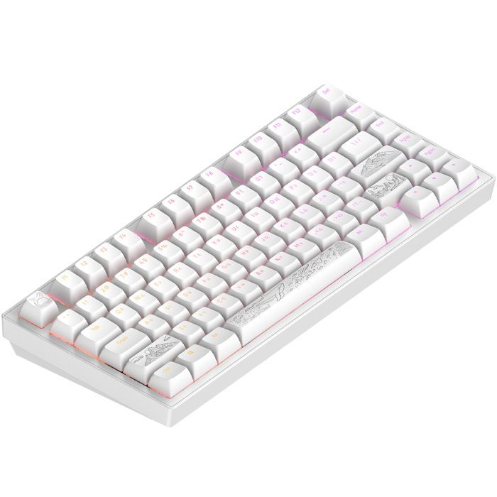 Клавіатура Dark Project ALU81 Terra Nostra PBT RGB Mech G3MS Moonstone White (DPKB_NOSTRA_81_ANSI_WHITE_UA) зображення 4