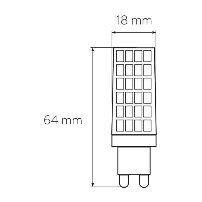 Лампочка Eurolamp LED G9 6W 600Lm 3000K (LED-G9-0630(220)) изображение 3