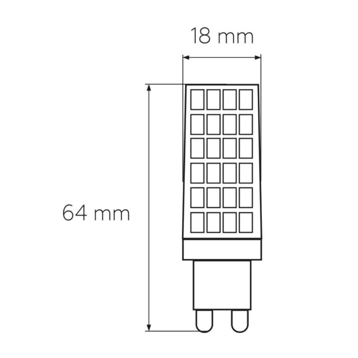 Лампочка Eurolamp LED G9 6W 600Lm 3000K (LED-G9-0630(220)) зображення 3