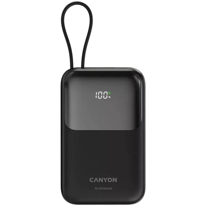 Батарея универсальная Canyon 10000mAh OnPower 101 PD/22.5W built-in cable Purple (CNS-CPB101PU)
