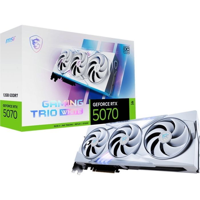 Відеокарта MSI GeForce RTX5070 12Gb GAMING TRIO OC WHITE (RTX 5070 12G GAMING TRIO OC WHITE) зображення 7