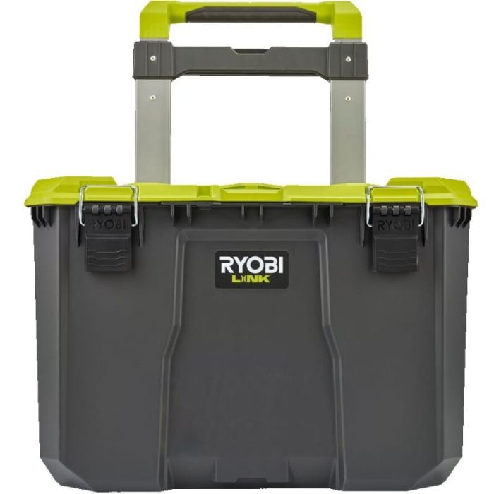 Ящик для инструментов Ryobi модульный Link RSL201, на колесиках, телескопическая рукоятка, 39х57х49.5см, пластик (5132006074) изображение 3