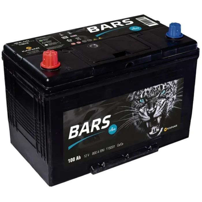 Аккумулятор автомобильный Bars 100Ah ASIA (+/-) (800EN)