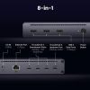 Концентратор Ugreen Thunderbolt 4 to 3xTh.4/3xUSBA 3.2/RJ45 Gigabit/140W ARevodok Max 8-in-1 U708 (25053EU) зображення 2