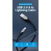 Дата кабель USB 2.0 AM to Lightning 2.0m 2.4A Aluminum Alloy Purple Vention (LABVH) изображение 2