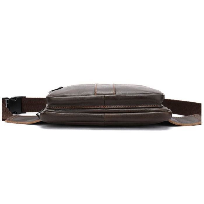 Сумка Vintage На пояс Коричневая (14727) изображение 11
