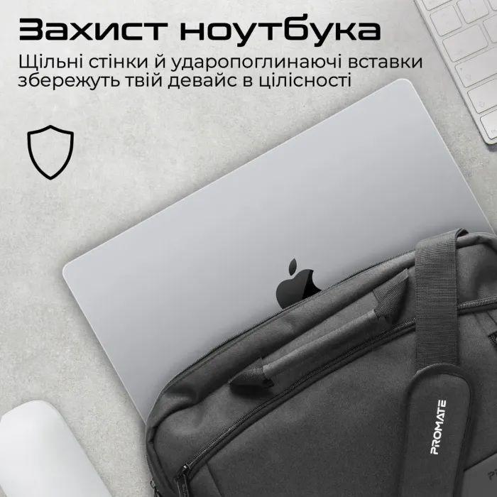 Сумка для ноутбука Promate 15.6" Satchel-MB Blue (satchel-mb.blue) изображение 3