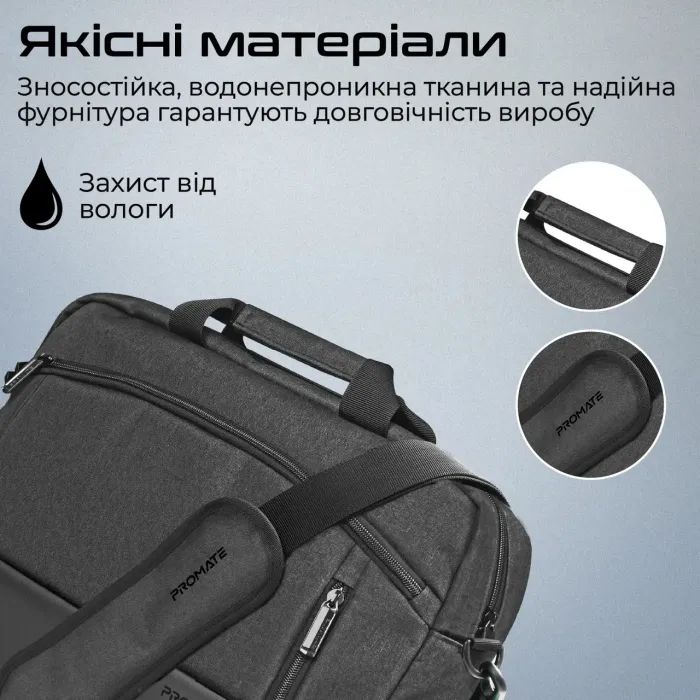 Сумка для ноутбука Promate 15.6" Satchel-MB Blue (satchel-mb.blue) изображение 5