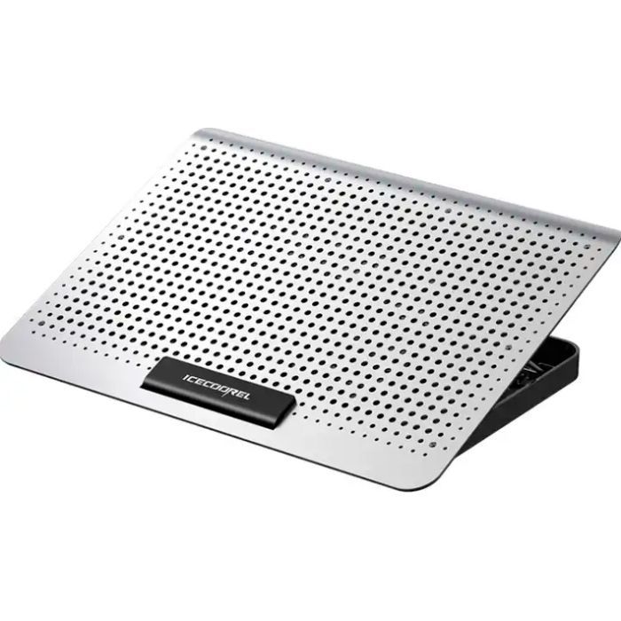 Підставка до ноутбука IceCoorel 10-15.6", 6*60mm 580 RPM, 2*USB, 350x225x26mm, Silver (A19)