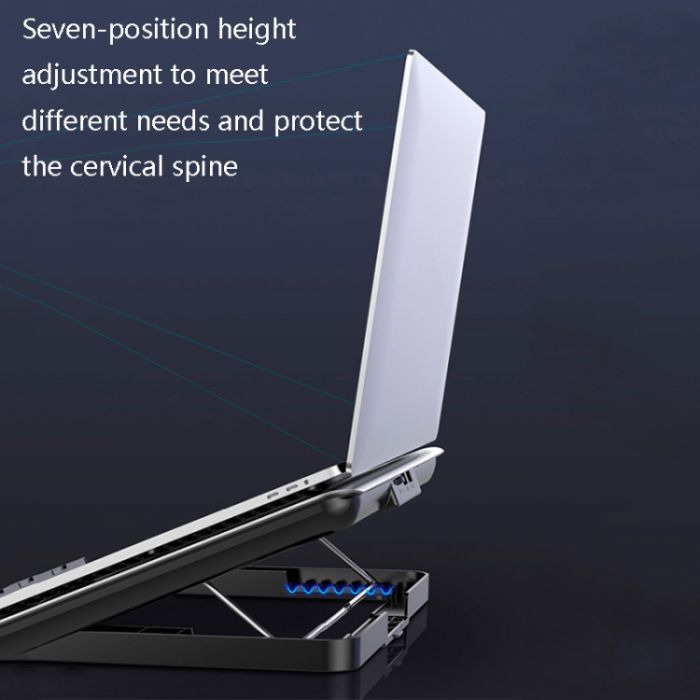 Підставка до ноутбука IceCoorel 10-15.6", 6*60mm 580 RPM, 2*USB, 350x225x26mm, Silver (A19) зображення 3