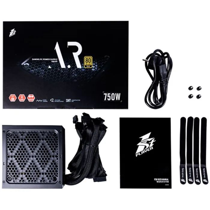 Блок питания 1stPlayer 750W (AR-GLD-750-BK-EU) изображение 8