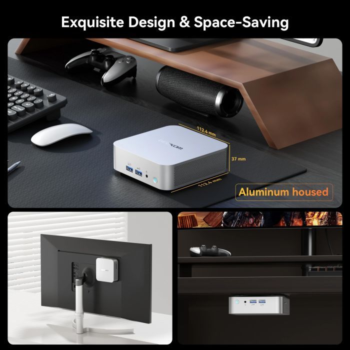Компьютер GEEKOM Mini PC A8 / Ryzen7 8745HS, 32, 1TB, Radeon 780M, W11Pro (GMA8R78745HS-321T-EU) изображение 3