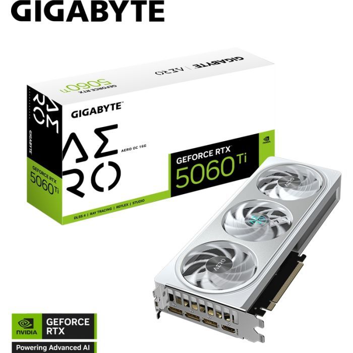 Видеокарта GIGABYTE GeForce RTX5060Ti 16Gb AERO OC (GV-N506TAERO OC-16GD) изображение 11