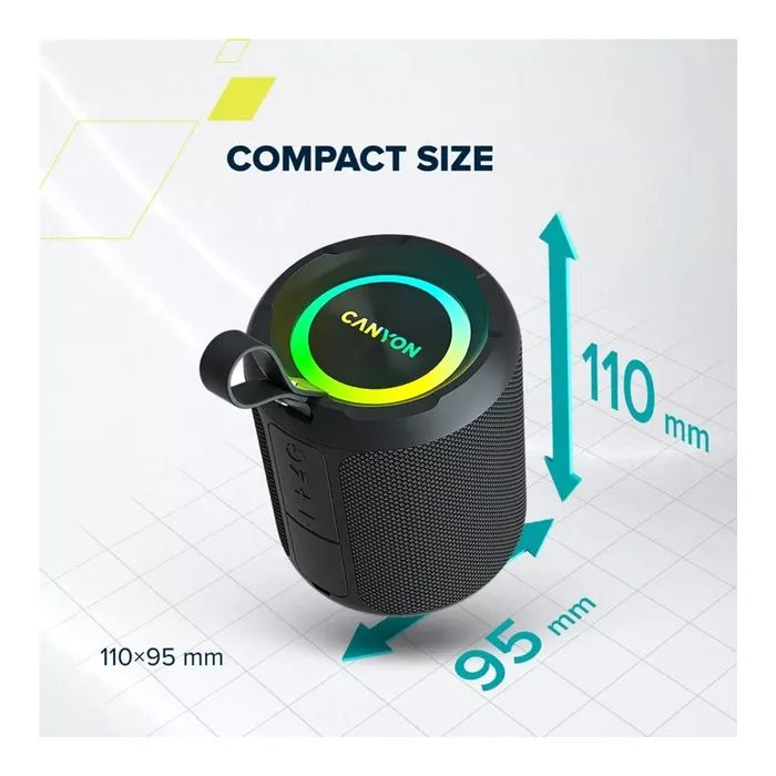 Акустическая система Canyon OnMove 11 Black (CNE-CBTSP11) изображение 6