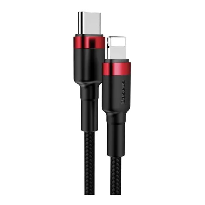 Дата кабель USB-C to Lightning 1.0m Cafule PD 20W red+black Baseus (CATLKLF-91) зображення 2