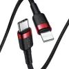 Дата кабель USB-C to Lightning 1.0m Cafule PD 20W red+black Baseus (CATLKLF-91) зображення 3