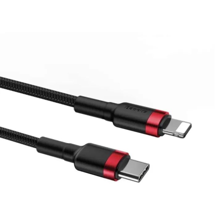 Дата кабель USB-C to Lightning 1.0m Cafule PD 20W red+black Baseus (CATLKLF-91) зображення 4