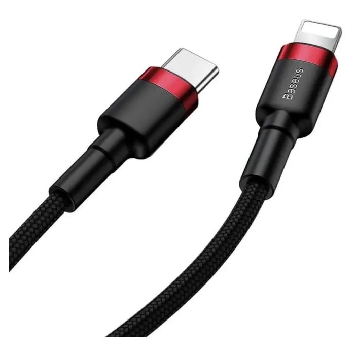 Дата кабель USB-C to Lightning 1.0m Cafule PD 20W red+black Baseus (CATLKLF-91) зображення 5