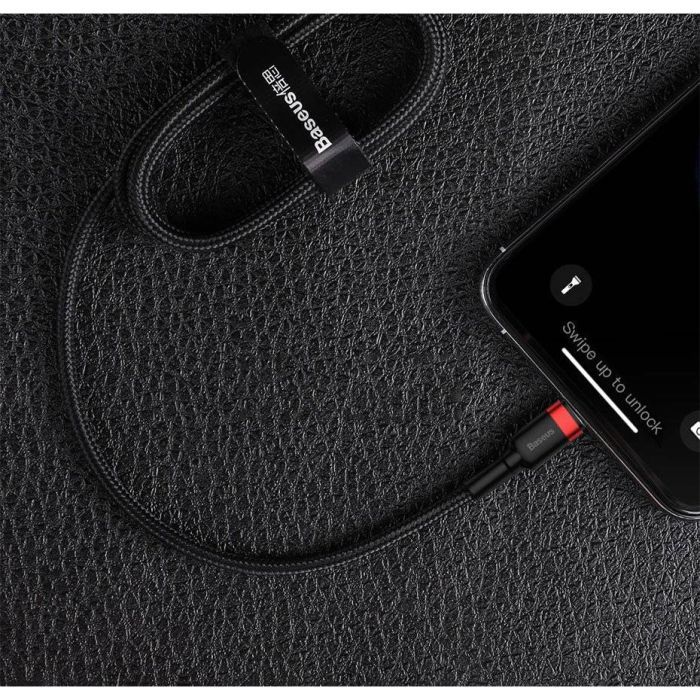 Дата кабель USB-C to Lightning 1.0m Cafule PD 20W red+black Baseus (CATLKLF-91) зображення 7